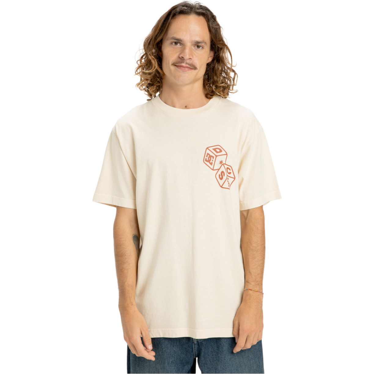2026 DC Shoes Høj Rullende Tee EDYZT04367 - Oatmeal